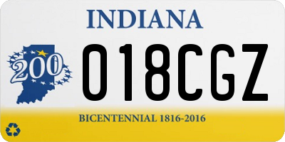 IN license plate 018CGZ