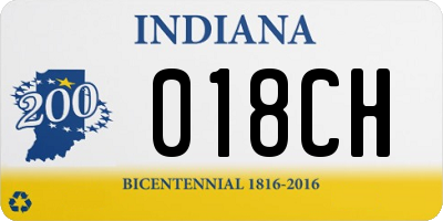 IN license plate 018CH