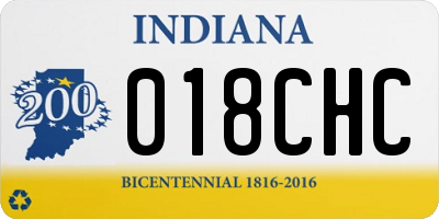 IN license plate 018CHC