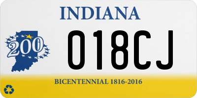 IN license plate 018CJ