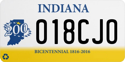 IN license plate 018CJO