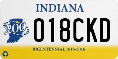 IN license plate 018CKD