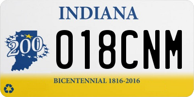 IN license plate 018CNM