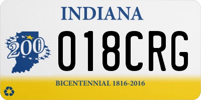 IN license plate 018CRG