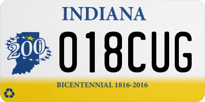IN license plate 018CUG