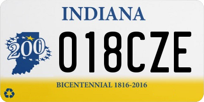 IN license plate 018CZE