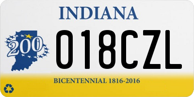 IN license plate 018CZL