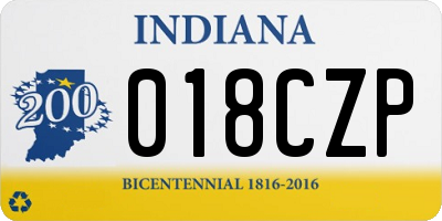 IN license plate 018CZP