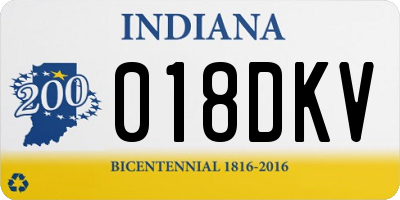 IN license plate 018DKV