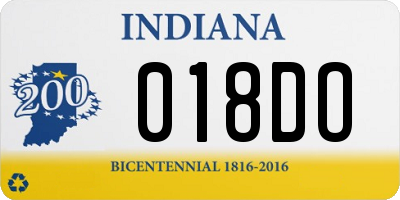 IN license plate 018DO