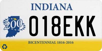 IN license plate 018EKK