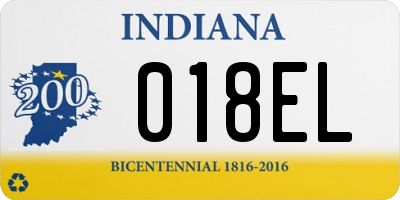 IN license plate 018EL