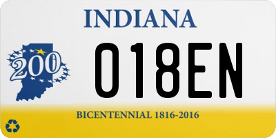 IN license plate 018EN