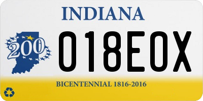 IN license plate 018EOX