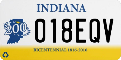 IN license plate 018EQV