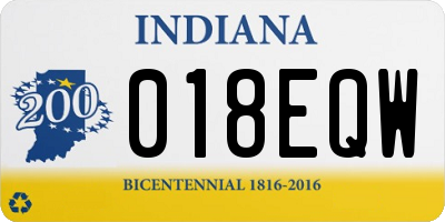 IN license plate 018EQW