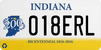 IN license plate 018ERL