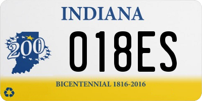 IN license plate 018ES