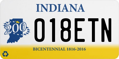 IN license plate 018ETN
