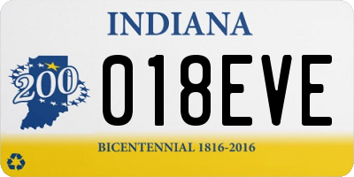 IN license plate 018EVE