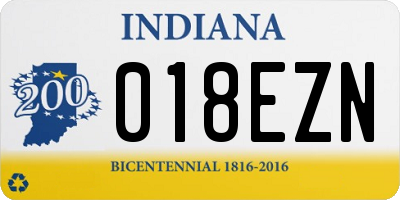 IN license plate 018EZN