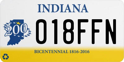 IN license plate 018FFN