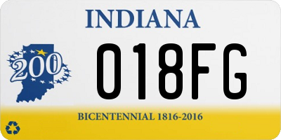IN license plate 018FG