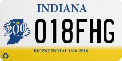 IN license plate 018FHG