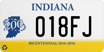 IN license plate 018FJ