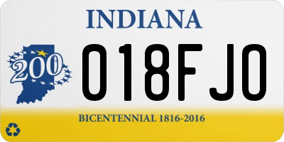 IN license plate 018FJO