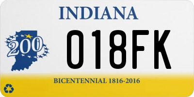 IN license plate 018FK