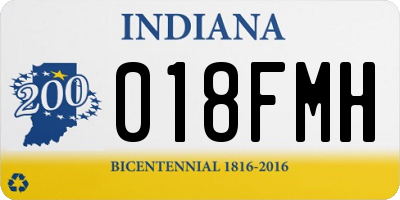 IN license plate 018FMH