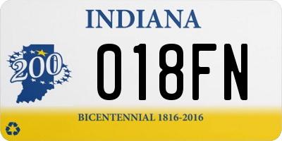 IN license plate 018FN