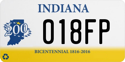 IN license plate 018FP