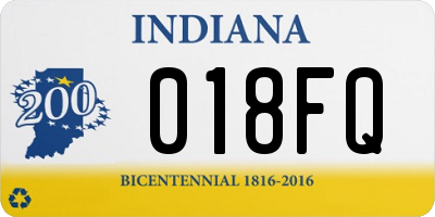 IN license plate 018FQ