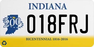IN license plate 018FRJ