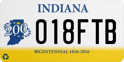 IN license plate 018FTB