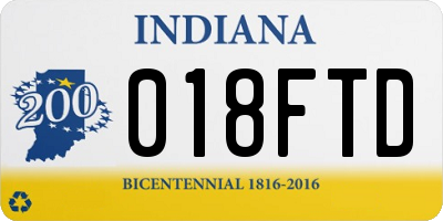 IN license plate 018FTD
