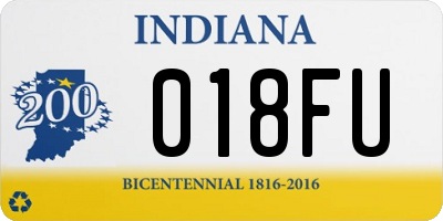 IN license plate 018FU