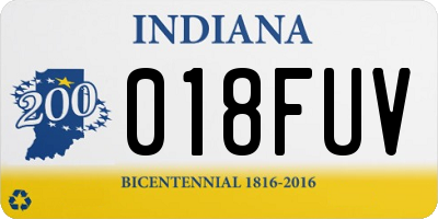 IN license plate 018FUV