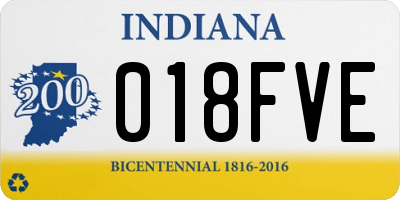 IN license plate 018FVE