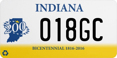 IN license plate 018GC