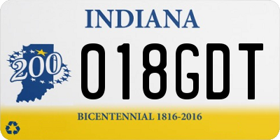 IN license plate 018GDT