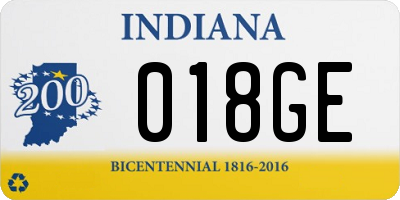 IN license plate 018GE