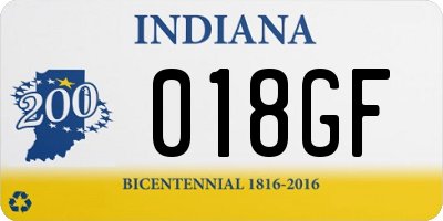 IN license plate 018GF