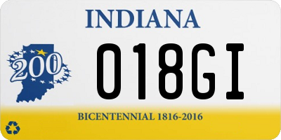 IN license plate 018GI