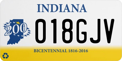 IN license plate 018GJV