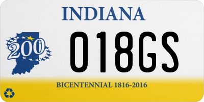 IN license plate 018GS