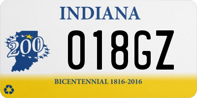 IN license plate 018GZ