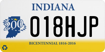 IN license plate 018HJP